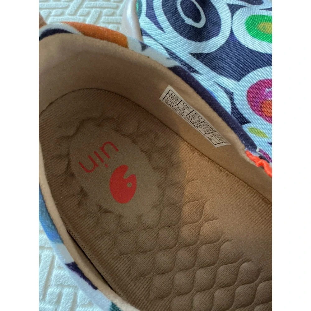 NWOT UIN OOPSY DAISY PRINT ARTISTIC casual slip on walking travel shoe size 10.5 - Picture 8 of 8